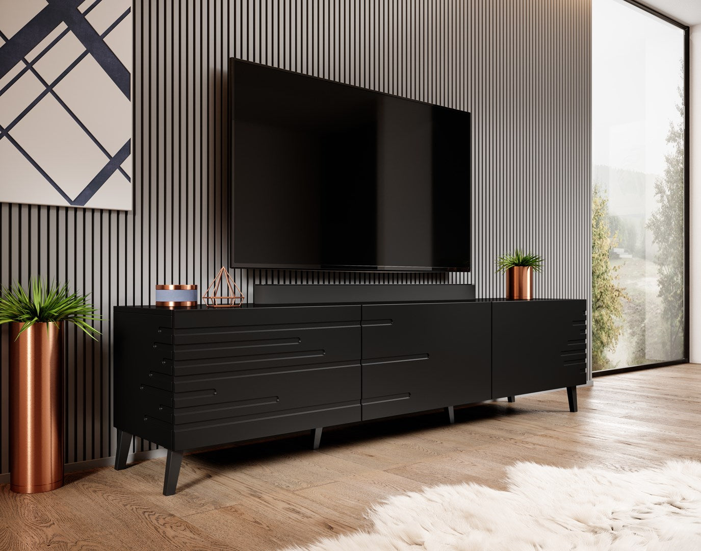 Cama RTV NOVA Cabinet 186x40x48 Matt Black
