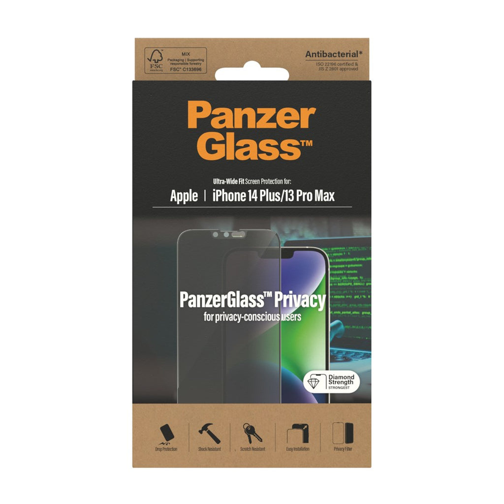 PanzerGlass ® Privacy Screen Protector iPhone 14 Plus | 13 Pro Max | Ultra-Wide Fit Clear screen protector Apple 1 pc(s)
