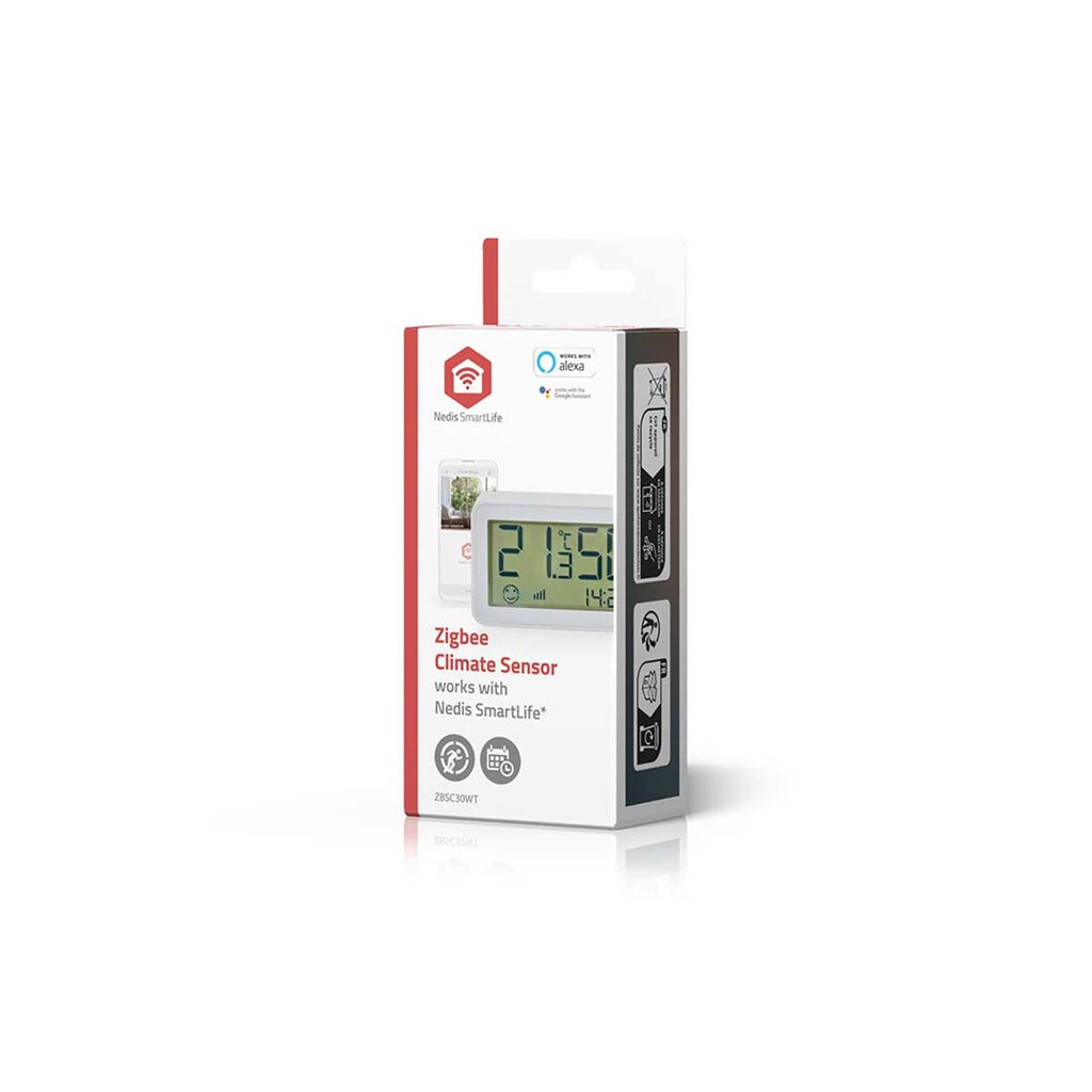 Nedis ZBSC30WT digital weather station White LCD Battery
