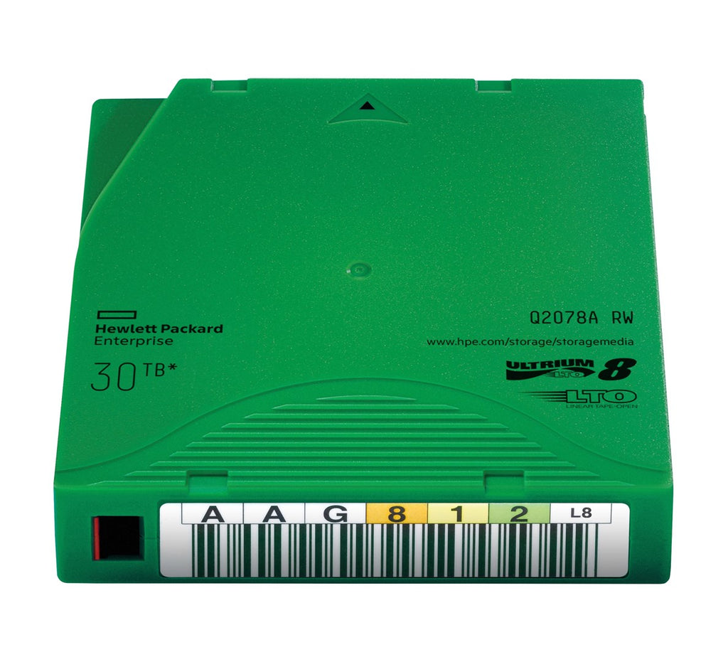 HPE LTO-8 Ultrium 30TB RW Data Cartridge, Blank Data Tape, 12 TB, 1.26 cm