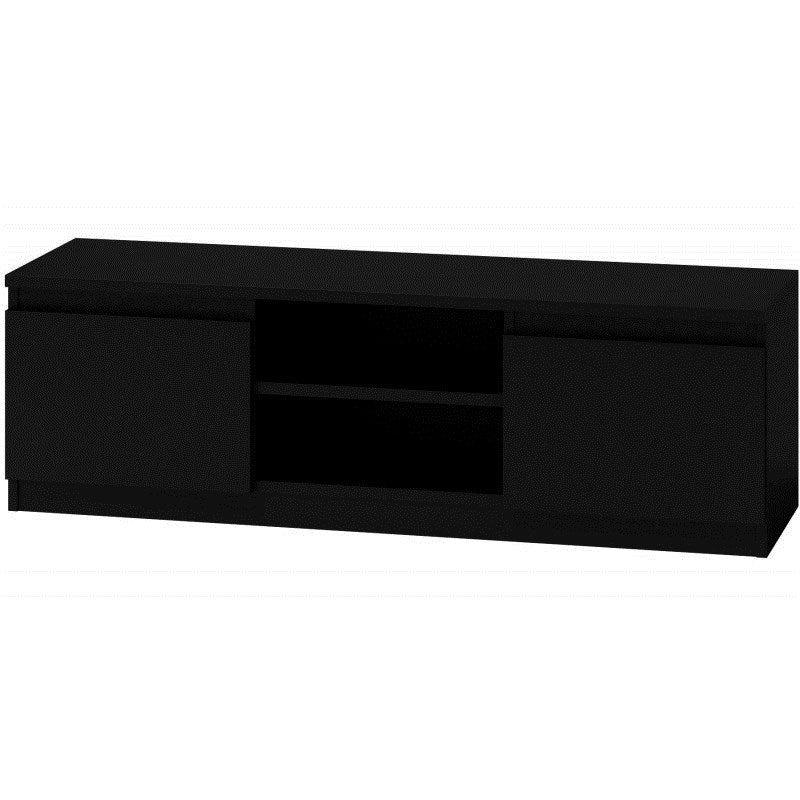 Topeshop RTV120 Black TV Stand with 2 Shelves - 120 cm