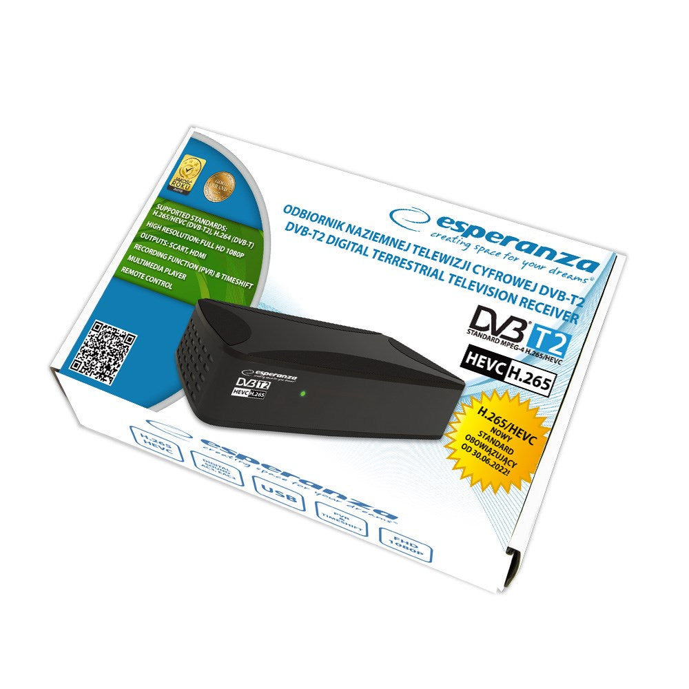 Esperanza TV Set-Top Box Black 290 g EV108R