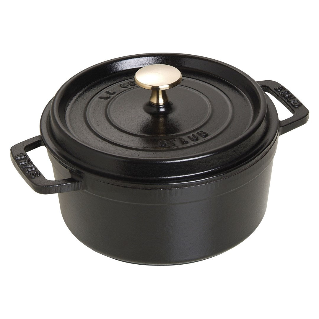 Staub Round Cast Iron Pot 1.7L Black