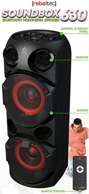 Rebeltec SoundBox 630 Portable Bluetooth player  70W RMS