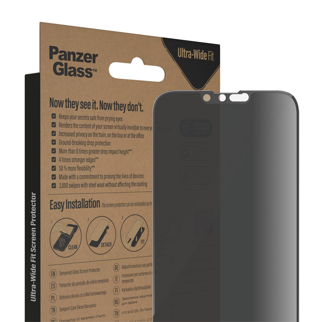 PanzerGlass ® Privacy Screen Protector iPhone 14 Plus | 13 Pro Max | Ultra-Wide Fit Clear screen protector Apple 1 pc(s)