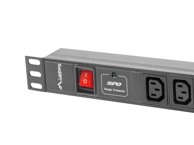 Lanberg PDU Steckdosenleiste 48,30cm (19") 1U 8x IEC C13 C20 2m schw. (PDU-08I-0200-C20-BK)