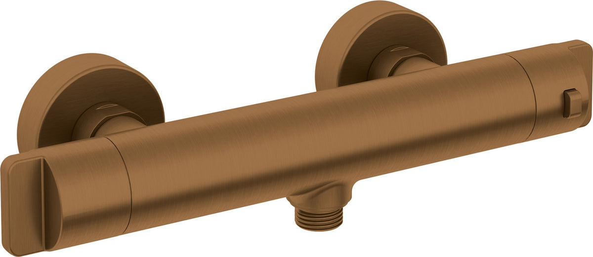 Deante Thermostatic Shower Mixer Brushed Bronze Double-Lever