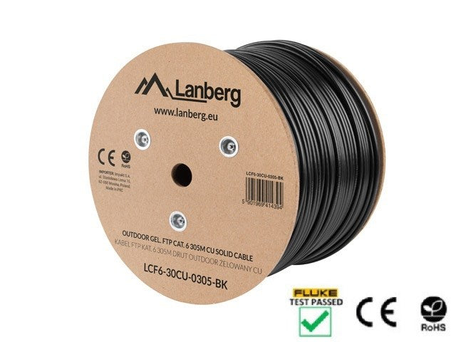 Lanberg LCF6-30CU-0305-BK Networking Cable Black 305 m Cat6
