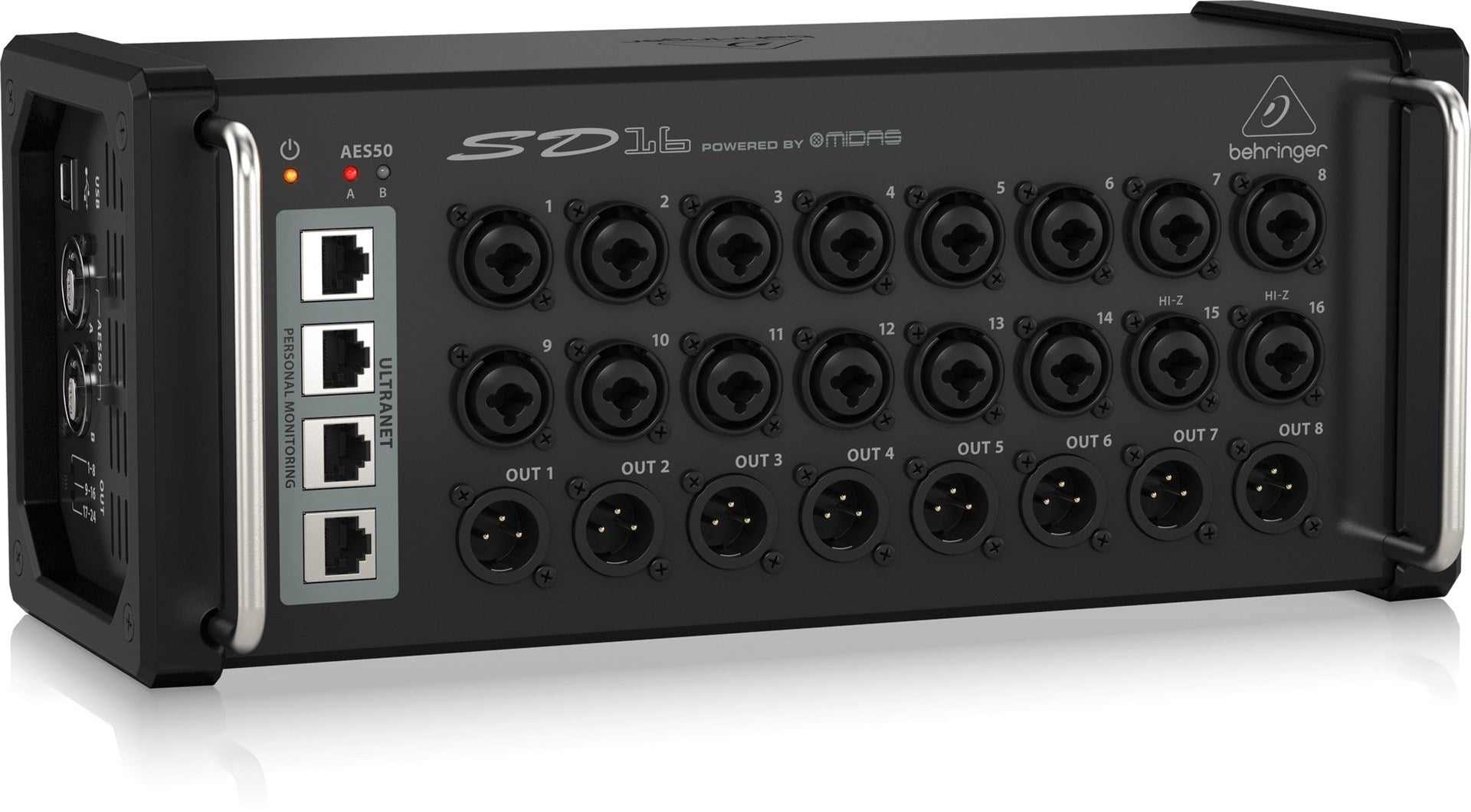 Behringer SD16 Stage Box with 16 MIDAS Mic Preamps and 8 XLR Outputs