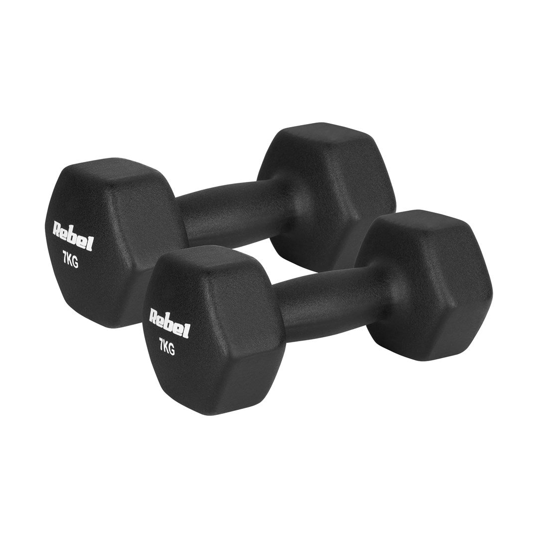 Rebel Hantelki żeliwne neoprenowe HEX 2x7kg RBA-2330-7