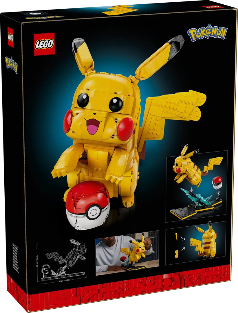 LEGO POKÉMON Pikachu and Pokéball Building Set 2050 Elements Ages 18+ Model 72152