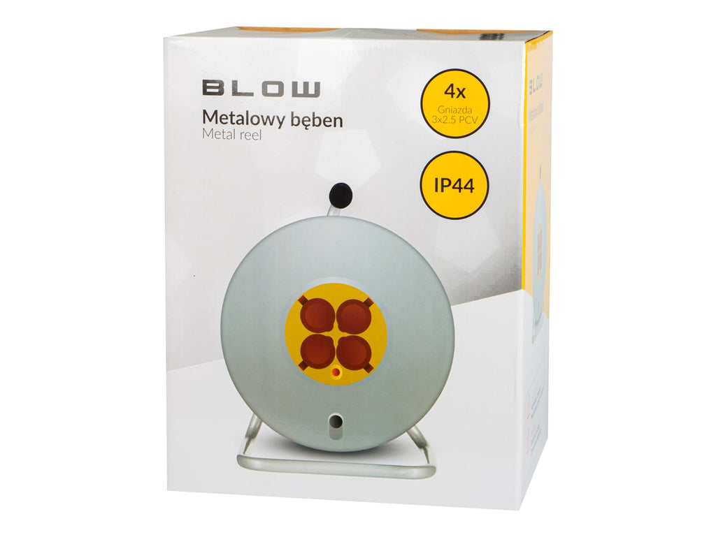 BLOW PR-61 4-SOCKET EXTENSION CORD 50 m METAL DRUM 3x2.5 mm 98-754#