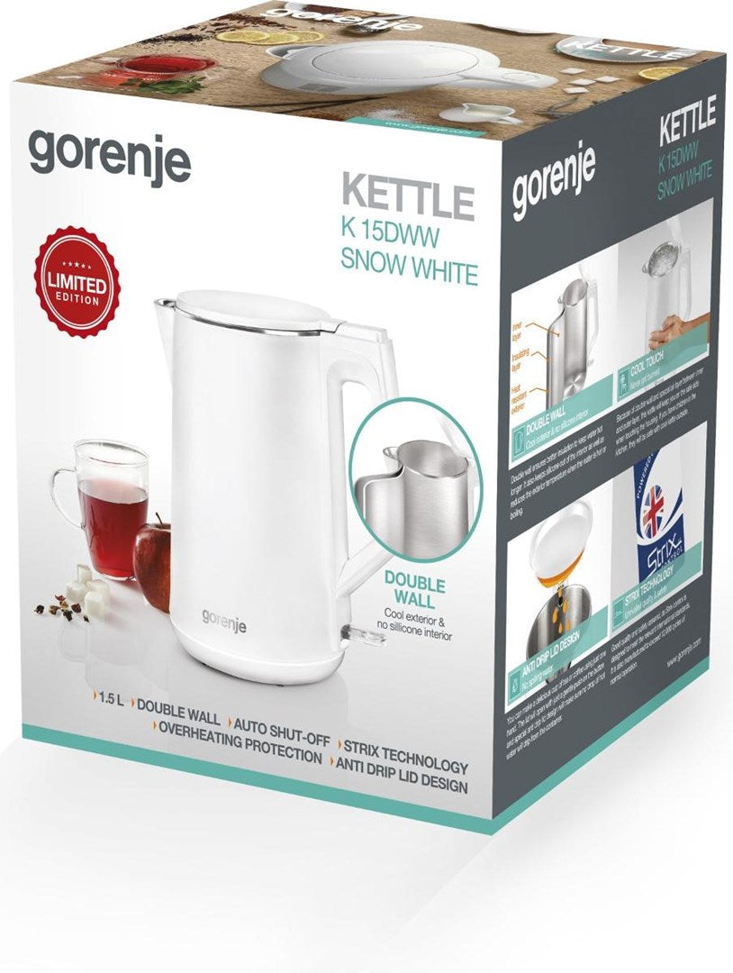 Gorenje Electric Kettle 1.5 L 2200 W White K15DWW