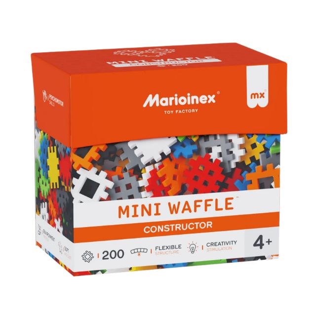 Marioinex Mini Waffle Building Blocks, 200 Pieces, Ages 4+, Model 908433