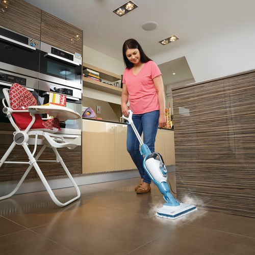 Black & Decker FSMH1321J steam cleaner Steam mop 0.5 L 1300 W Blue  White