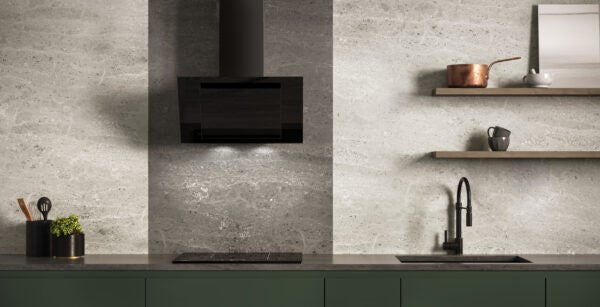 Vertical Eco Duo Glass Wall-mounted chimney hood Black
