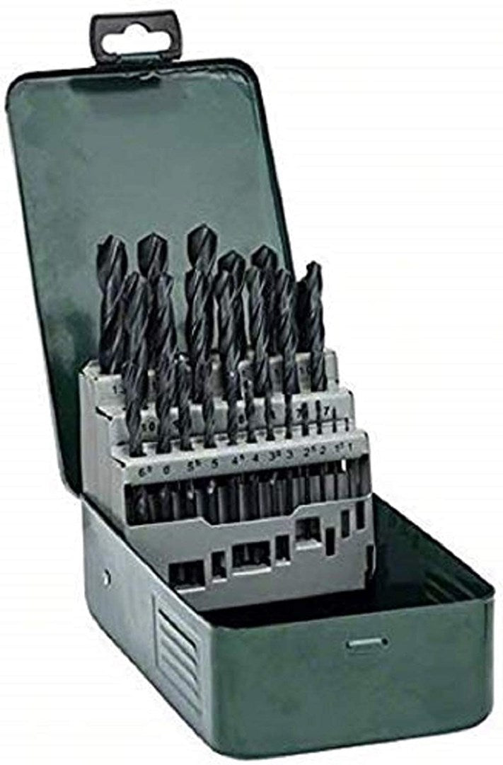 Bosch Accessories HSS Metal Spiral Drill Bit Set, 25-piece, DIN 338, cylindrical shank, 2607019446