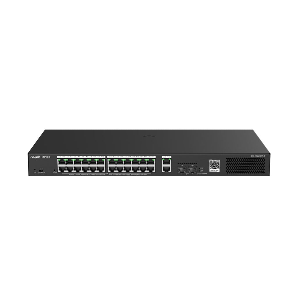 Ruijie Networks RG-ES228GS-P Managed Gigabit Ethernet Switch PoE Black