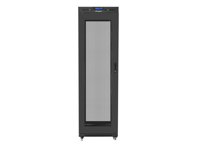 Lanberg Free-standing Rack Cabinet 42U Black FF01-6042-23BL - 1200 kg Capacity, LCD Display, Key Lock
