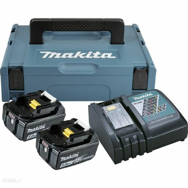 Makita 1914J1-4 Power Pack – 2 x 5.0 Ah BL1850B LXT Batteries and DC18RC Charger 0-Ah-Li-Ion-Akkus
