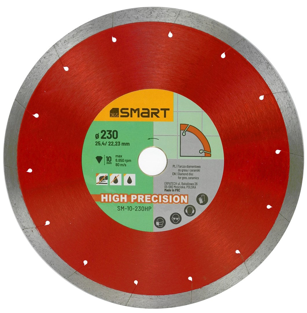 SMART365 High Precision Diamond Blade 230/10 mm Cutting Disc 10-230HP