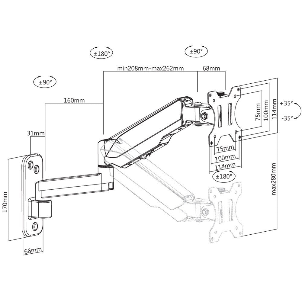 Techly ICA-LCD G112 TV mount 81.3 cm (32 ) Black