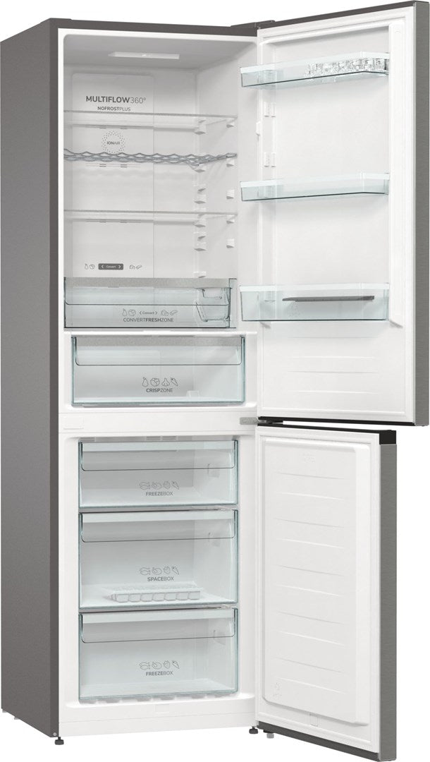 Gorenje Fridge-Freezer NRK6192AXL4 - 300 L - Freestanding - Grey