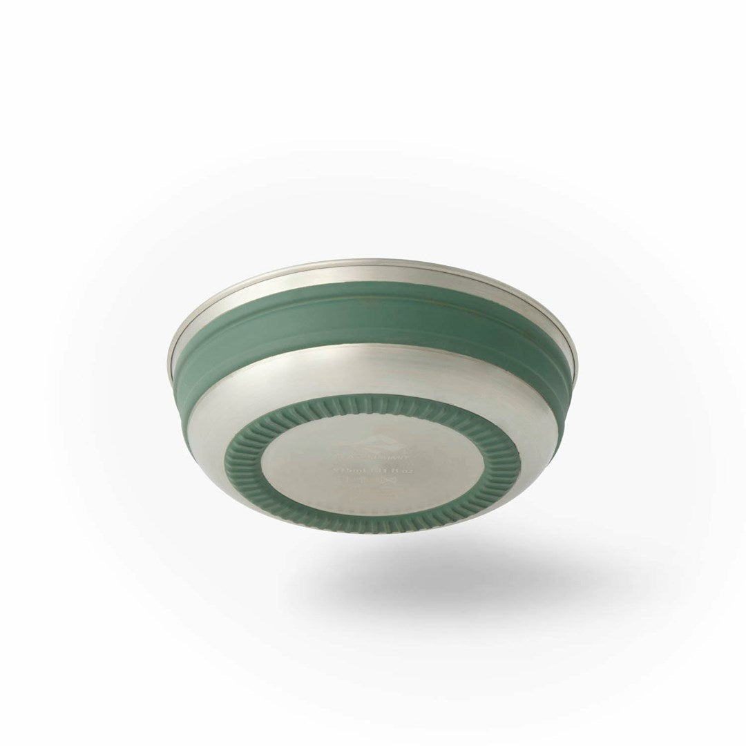 SEA TO SUMMIT Detour Camping Dish Round Silicone, Stainless Steel Foldable | ACK039011/BK