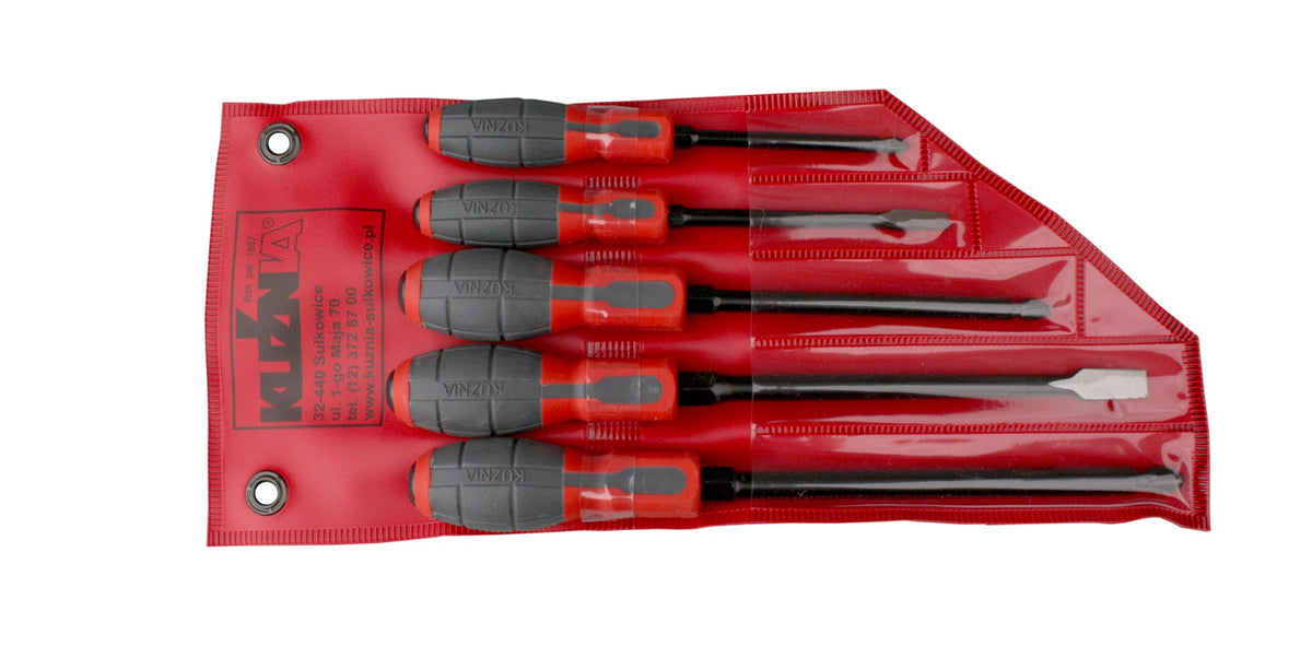 Screwdriver set 5 pcs: 4 flat  1 cross
