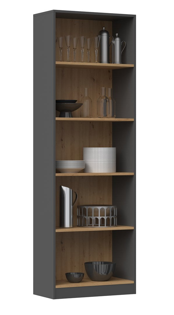 Topeshop R60 Office Bookcase Anthracite/Artisan Oak