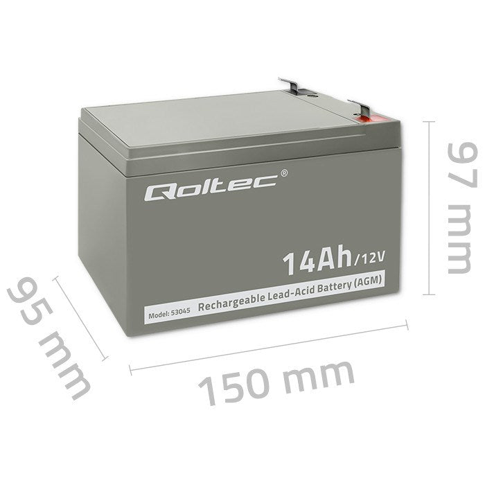 Qoltec AGM Battery 12V 14Ah | QL-53045