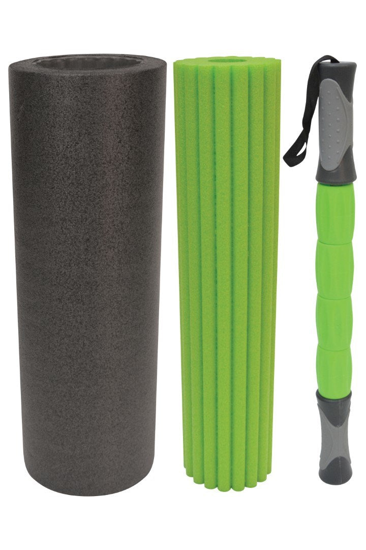 Schildkröt Fitness 3 in 1 Massage Roller Set Black Green Foam