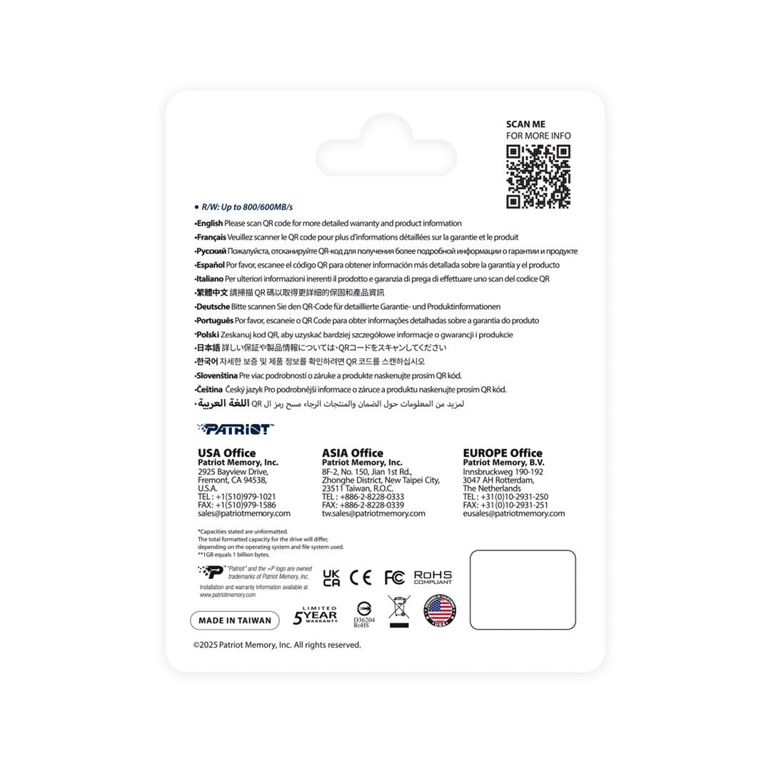 Patriot Memory EP Express memory card 512GB MicroSDXC 800/600 MB/s (PEF512GEPEXMCX)