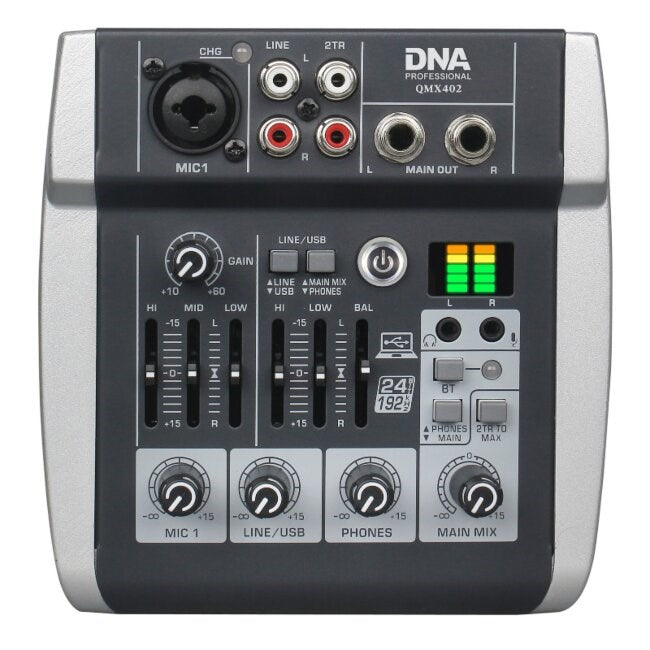 DNA QMX402 Analog Mixer Bluetooth Rechargeable Battery