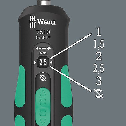 Wera 7510 Kraftform Safe-Torque Speed Torque Screwdriver 05075810001