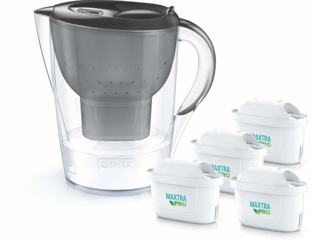 BRITA Marella Filter Jug 2.4 L with 4 Maxtra Pro PP Cartridges Model 1056045