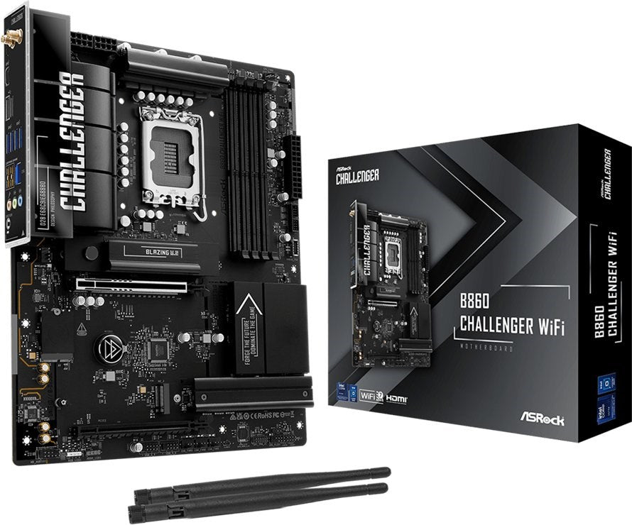 ASRock B860 Challenger WiFi 1851 ATX Motherboard - HDMI/USB-C - 90-MXBUC0-A0UAYZ