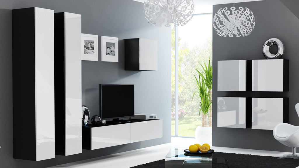 Cama Full Cabinet VIGO '180' 180/40/30 Black/Black Gloss
