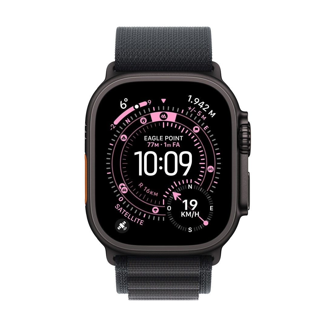 Apple Watch Ultra 3 GPS + Cellular - 49 mm - Black Titanium Case - Black Alpine Loop - Medium