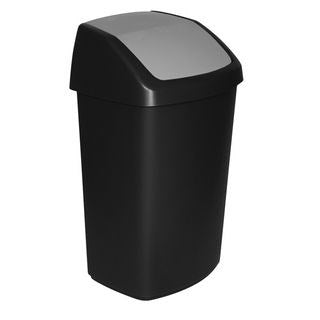 KETER Curver Swing-Top Bin 50 L Rectangular Black, Grey | Model: 229390