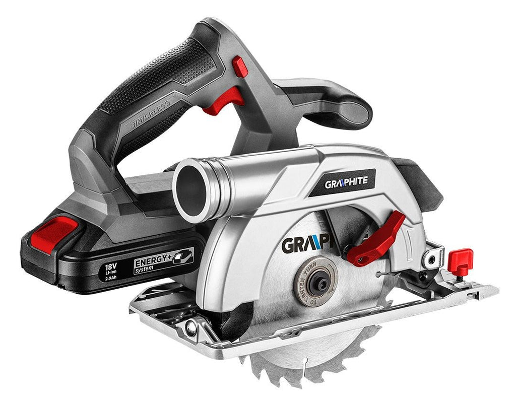Graphite 58G023 Portable Circular Saw 16.5 cm Grey Red Silver 4200 RPM