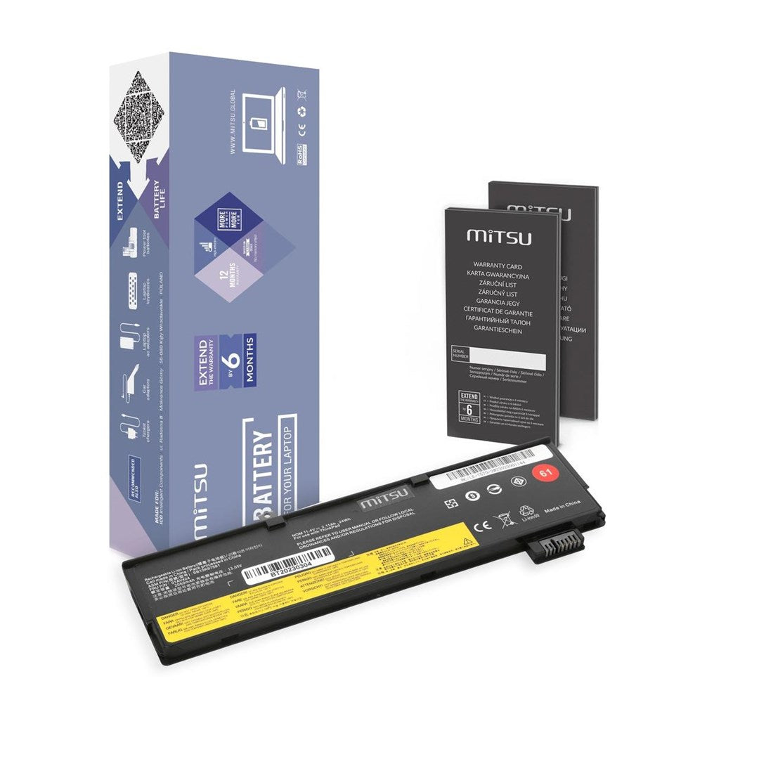 MITSU Notebook Battery for Lenovo ThinkPad T470, T570 - 11.4V, 2140 mAh | Model: BC/LE-T570-2
