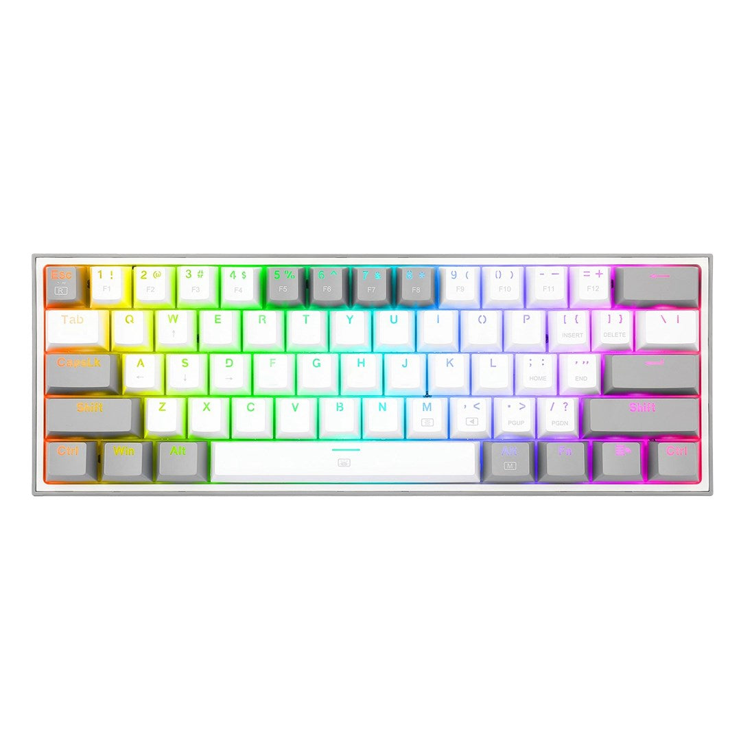 REDRAGON K617-RGB Fizz RGB Keyboard USB Grey, White - K617WG-RGB