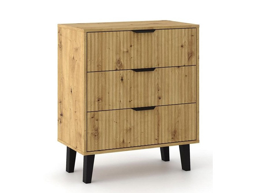 SCANDI 3S Slim Chest of Drawers Artisan Oak