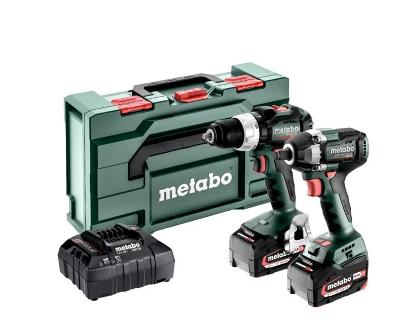 METABO Combo Kit 18V 2.6.5 (BS 18 L BL + W 18 L BL 9-125) 1x2.0Ah 1x4.0Ah METABOX