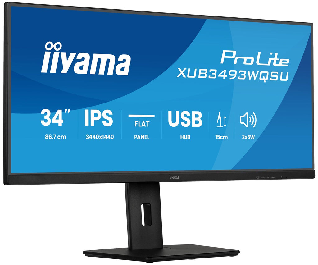 IIYAMA ProLite XUB3493WQSU-B6 34" UltraWide Quad HD Monitor 3440x1440 120Hz IPS Black