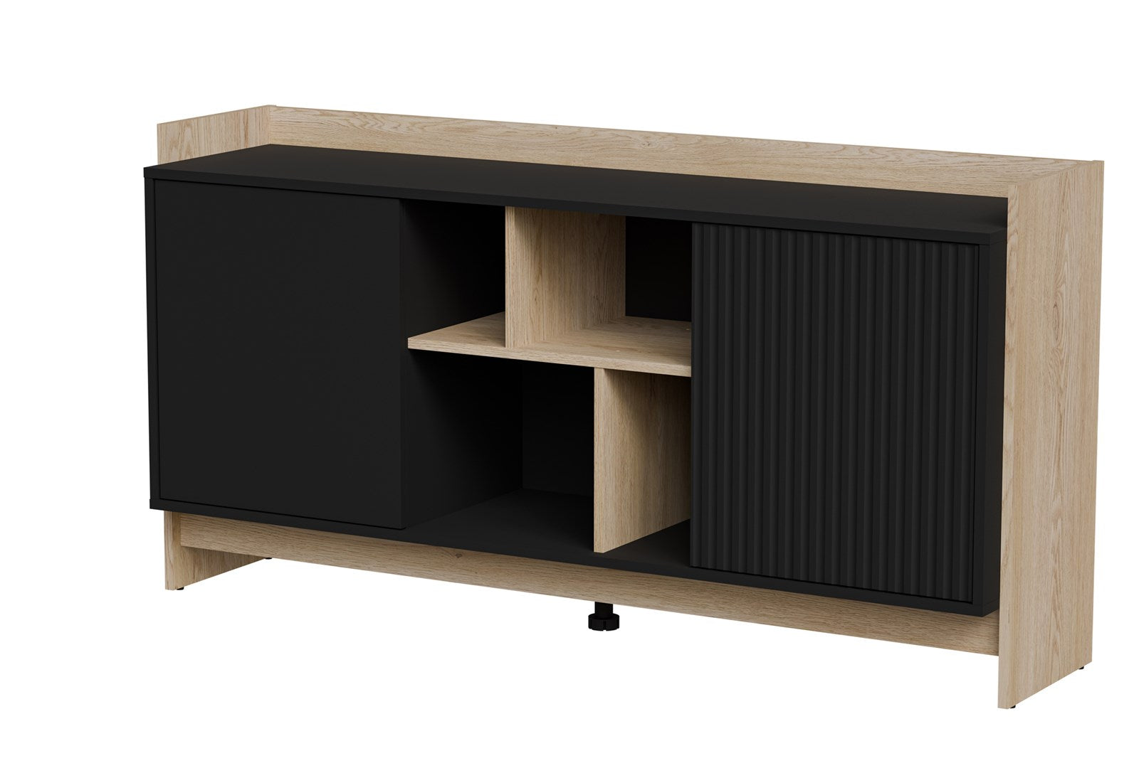 Cama PORTO 2D Chest of Drawers 150 x 38 x 77 cm Oak/Black 150x38x77