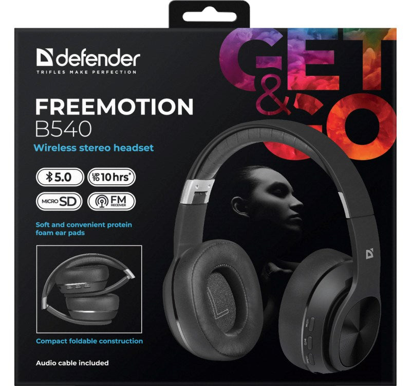 Wireless Headphones with microphone DEFENDER FREEMOTION B540 black