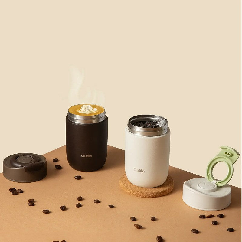 Outin Travel Mug, 350 ml Capacity, Stainless Steel, Model OT-TUM-01-TB