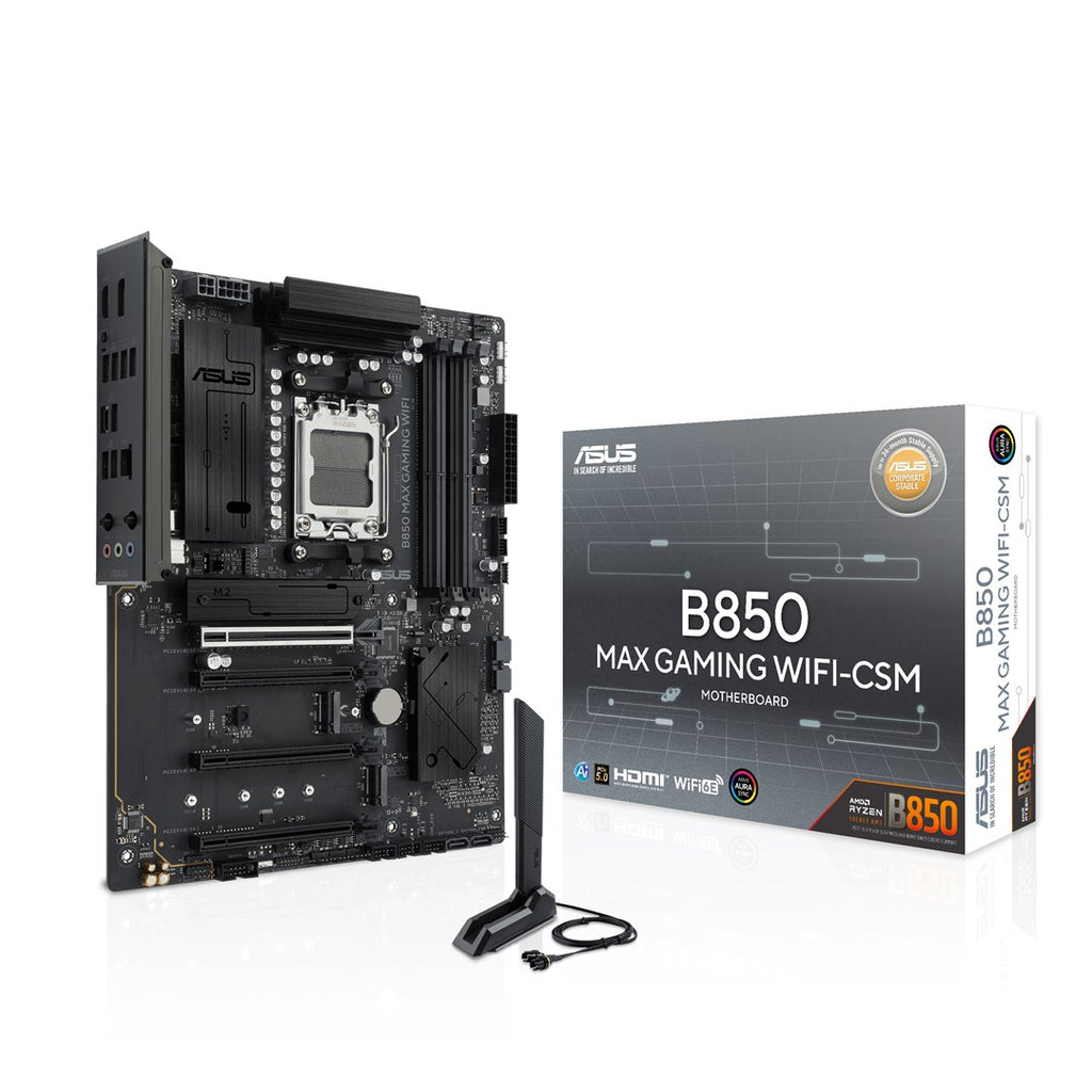 ASUS B850 MAX GAMING WIFI AMD B850 Socket AM5 ATX Motherboard